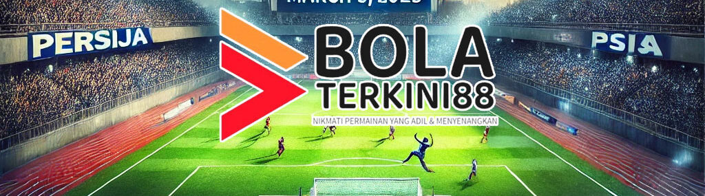 Suasana stadion yang penuh sesak dalam pertandingan Persija Jakarta vs PSIS Semarang di BRI Liga 1 pada 5 Maret 2025. Layar besar stadion menampilkan informasi pertandingan, sementara suporter antusias mengibarkan bendera tim mereka.