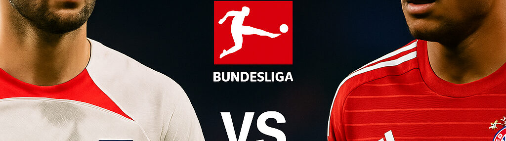 Poster prediksi pertandingan RB Leipzig vs Bayern Munchen 3 Mei 2025 dalam lanjutan Bundesliga, versi Hokiku88.